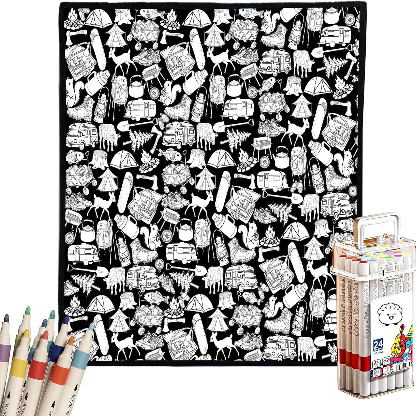 DIY Coloring Velvet Blanket Creative Art Throw - Cherished Harbor Gifts
