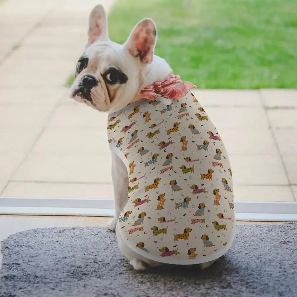 Breathable Summer Pet Clothing for Dogs and Cats by Inkedjoy