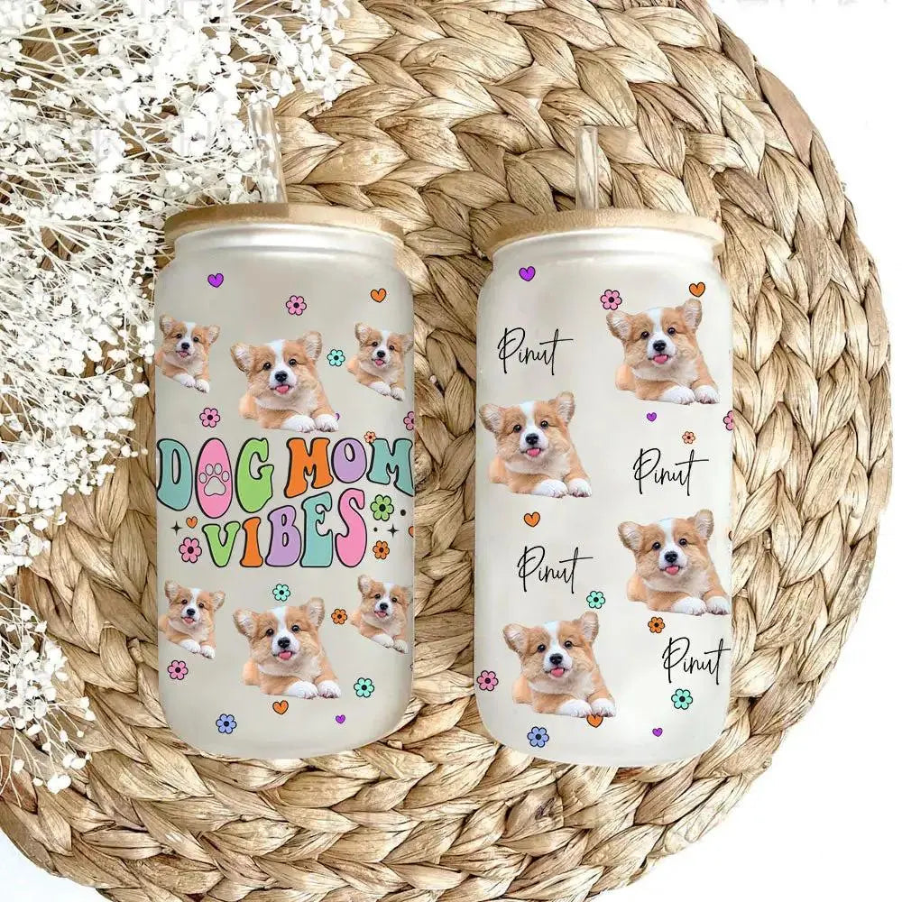 Personalized Dog Mom Tumbler with Photo & Name Gift by Inkedjoy