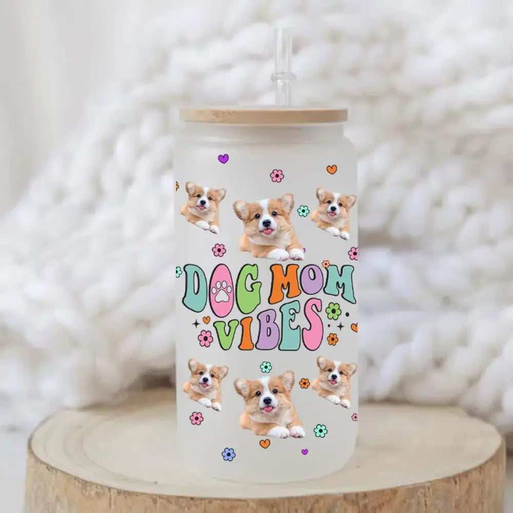 Personalized Dog Mom Tumbler with Photo & Name Gift by Inkedjoy