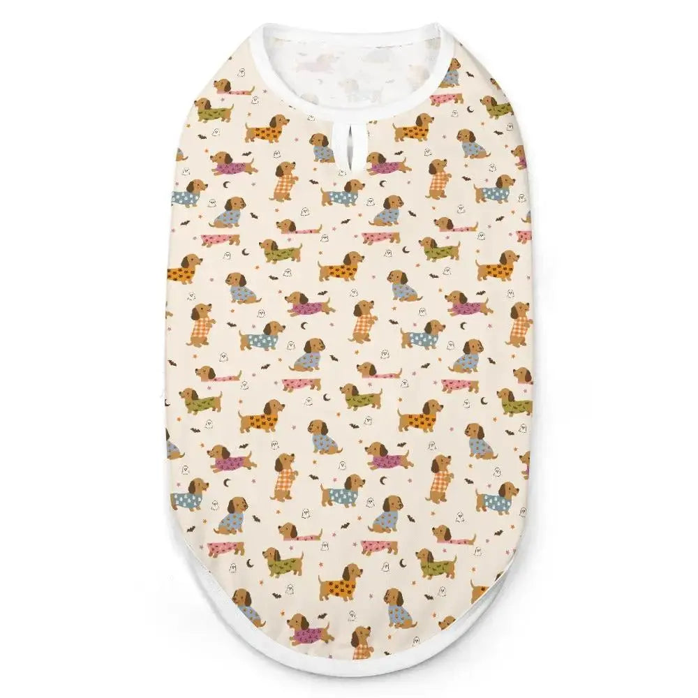 Breathable Summer Pet Clothing for Dogs and Cats by Inkedjoy