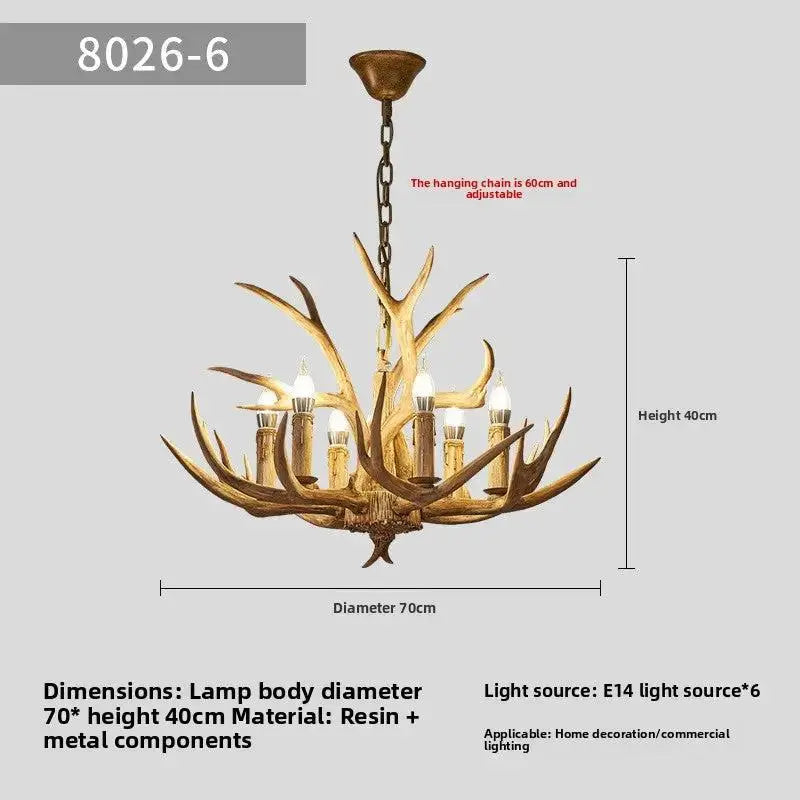 Antler Resin Chandelier Lighting by TED