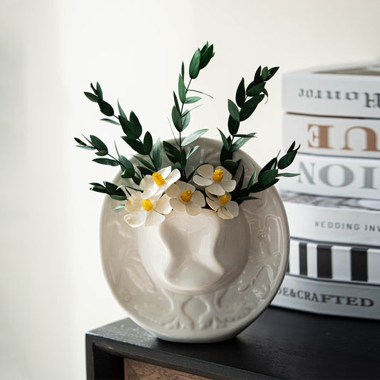 Handmade Porcelain Flower Vase for Rustic Home Decor - Cherished Harbor Gifts