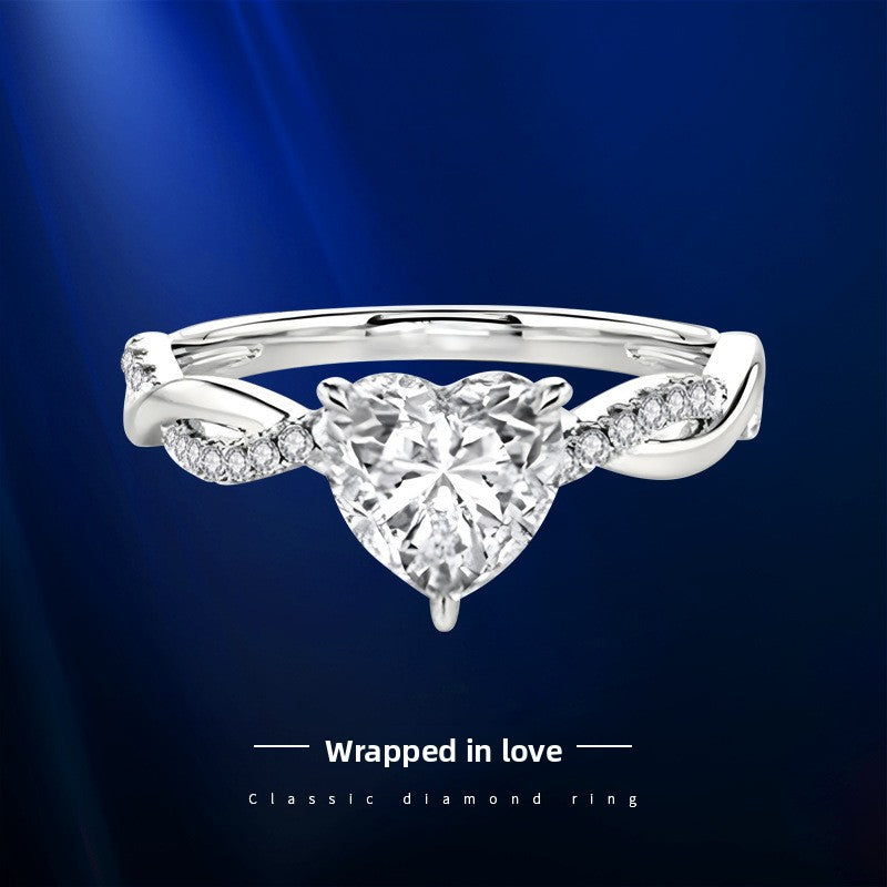 Adjustable Engagement Ring - Cubic Zirconia Promise Ring - Cherished Harbor Gifts