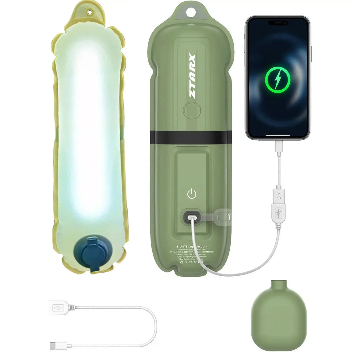 Solar Inflatable Camping Lantern | 350LM IP67 Waterproof LED Outdoor Light by TED
