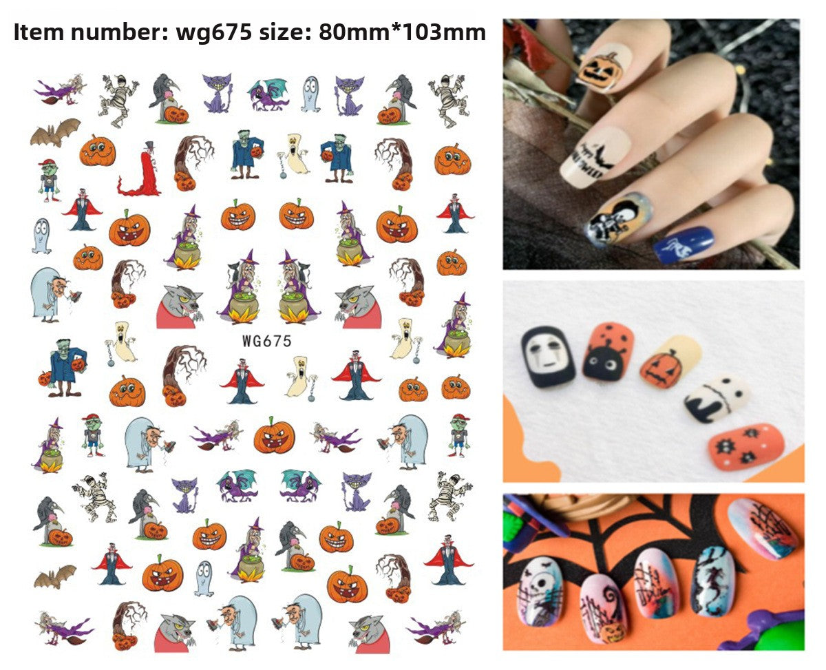 Halloween Nail Art Stickers for Spooky DIY Nail Designs - Cherished Harbor Gifts