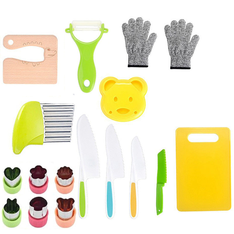 Kids Safe Toddler Kitchen Knife Set for Cooking Practice - Cherished Harbor Gifts