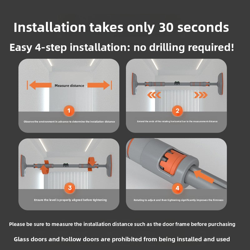 No Drill Pull Up Bar for Home Gym and Upper Body Workouts - Cherished Harbor Gifts