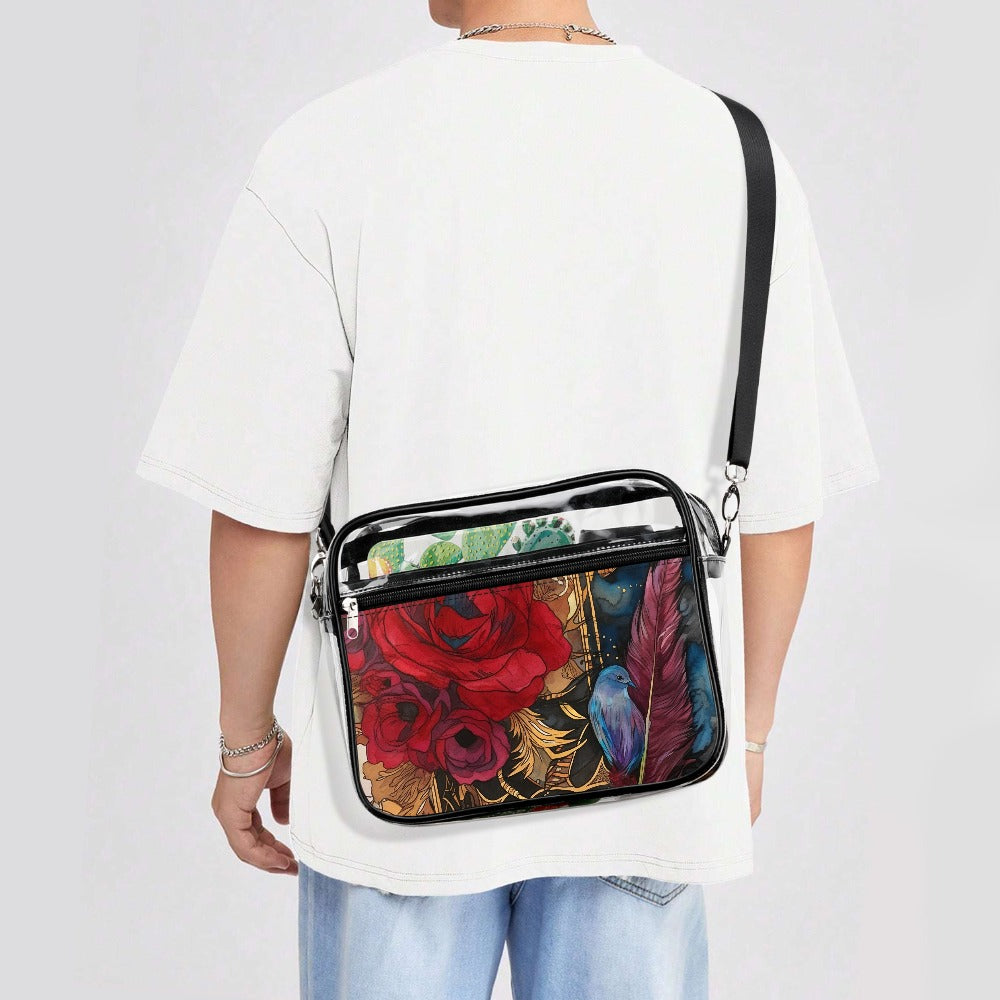 Rose Clear PVC Satchel Bag - Cherished Harbor Gifts