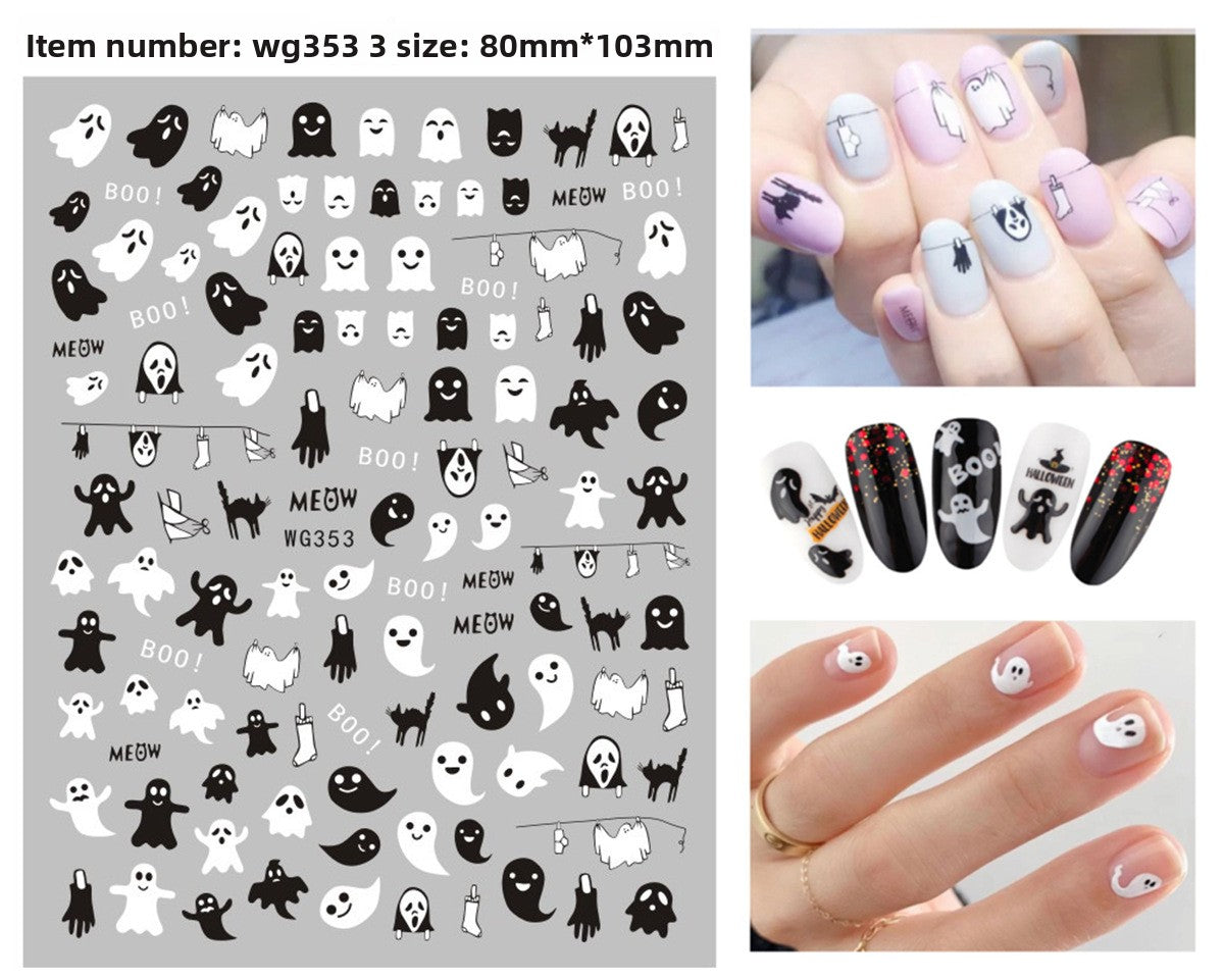 Halloween Nail Art Stickers for Spooky DIY Nail Designs - Cherished Harbor Gifts