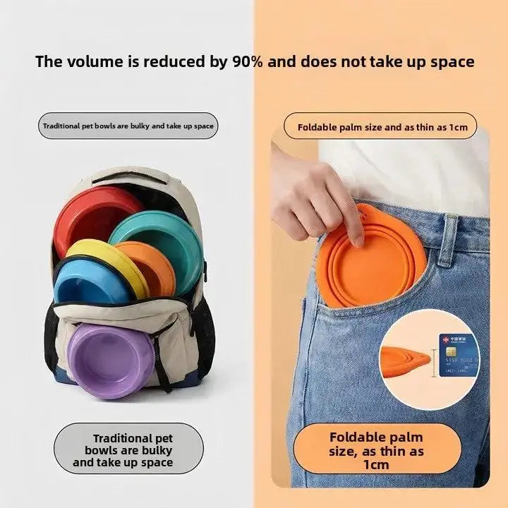 Portable Pet Travel Bowl - Collapsible Silicone Design by TED