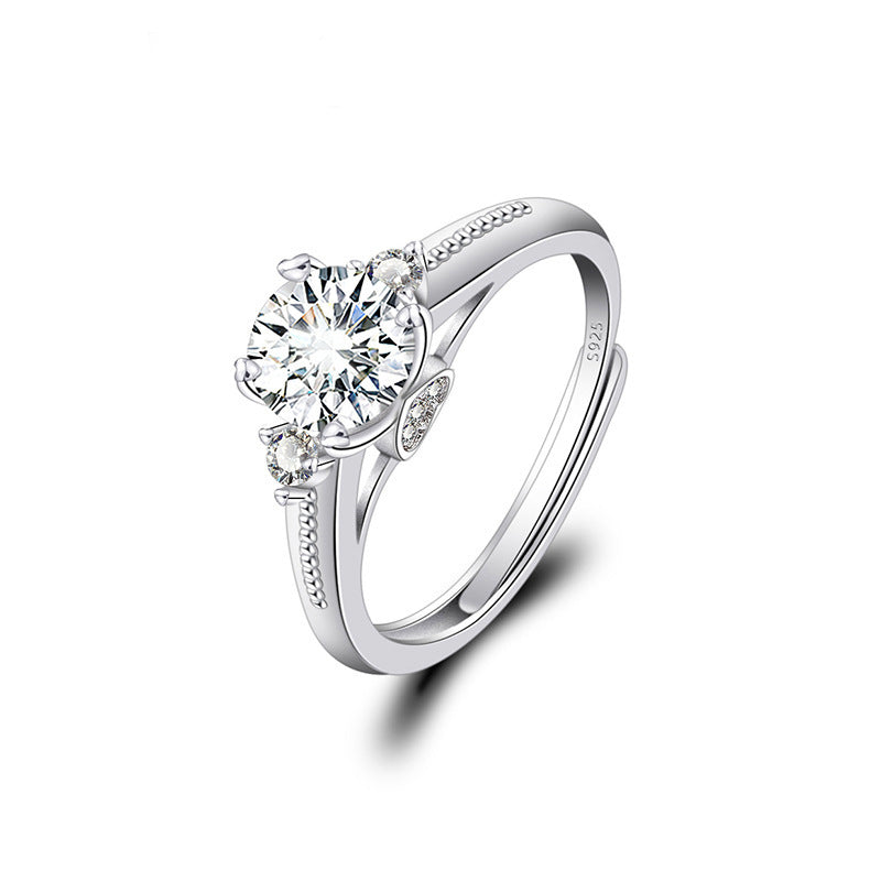 Adjustable Engagement Ring - Cubic Zirconia Promise Ring - Cherished Harbor Gifts