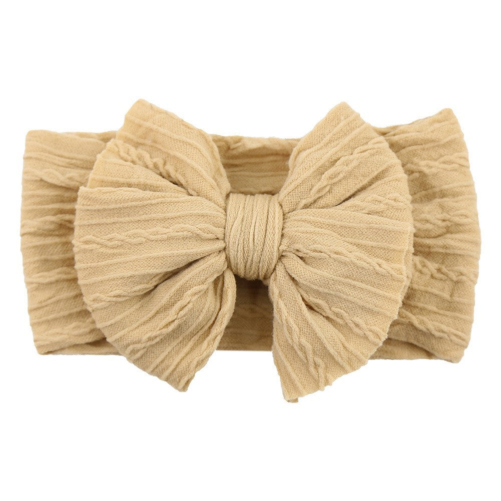 Handmade Baby Girl Headband with Braided Bow Design - Cherished Harbor Gifts