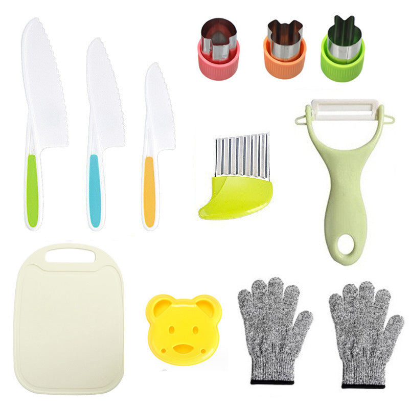 Kids Safe Toddler Kitchen Knife Set for Cooking Practice - Cherished Harbor Gifts