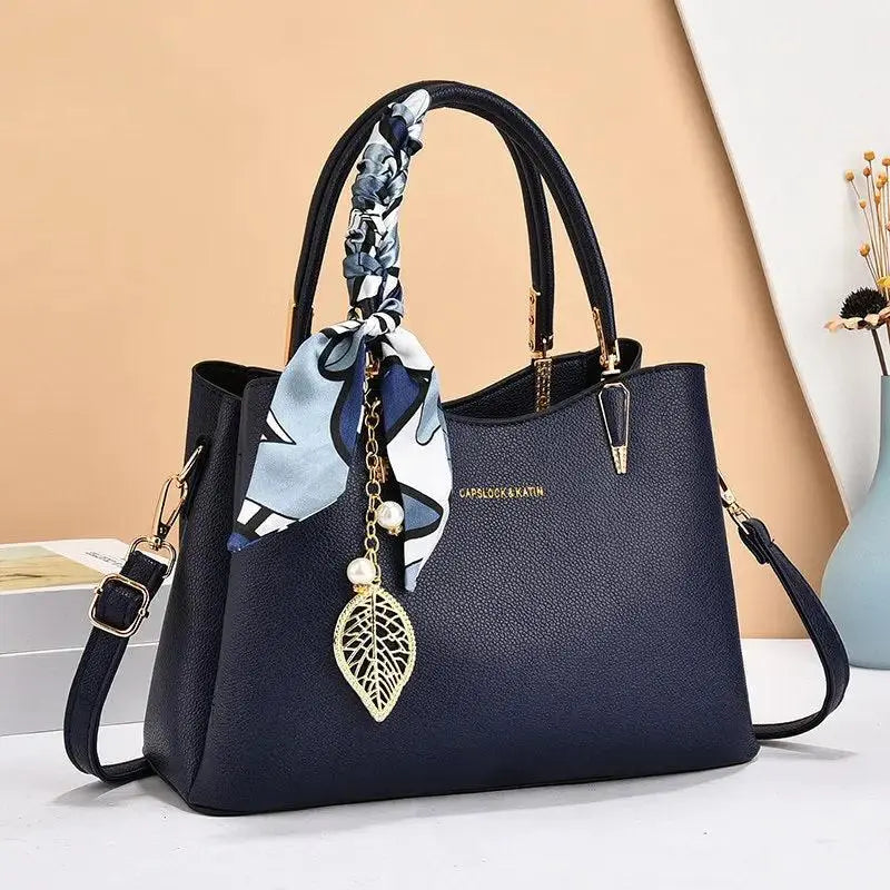 Women's British-Style PU Handbag | Soft Shoulder Bag with Adjustable Strap by TED