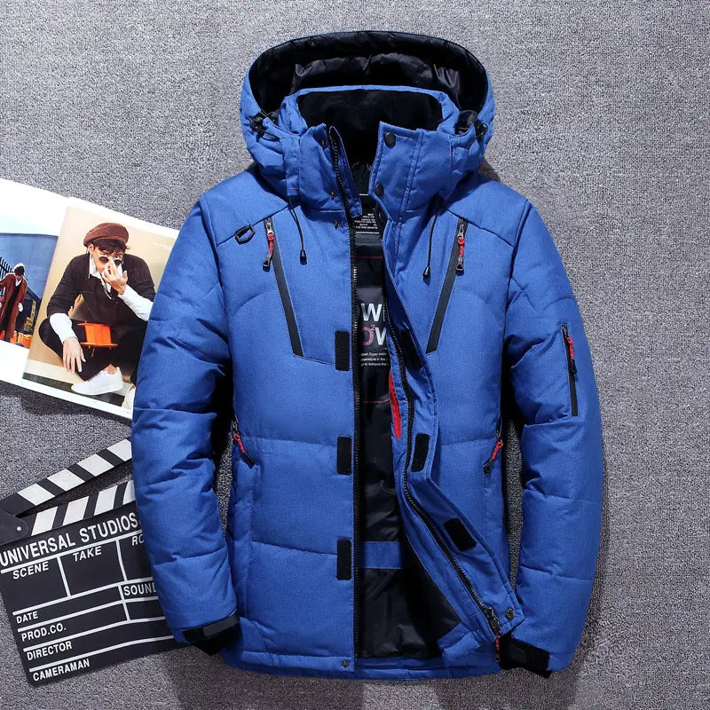 Men's Hooded Duck Down Winter Jacket | Windproof Multi-Pocket Coat M-5XL by TED