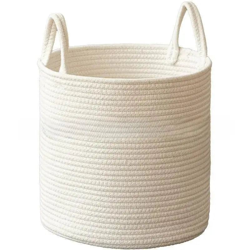Personalized Foldable Cotton Rope Laundry Basket | Custom Home Storage Organizer by TED