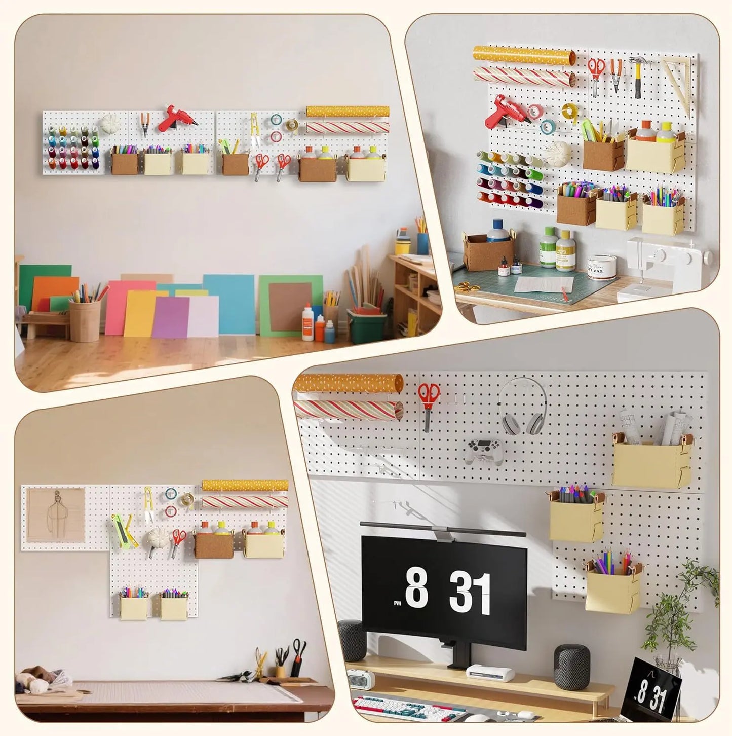 Perforated Metal Storage Organizer Board