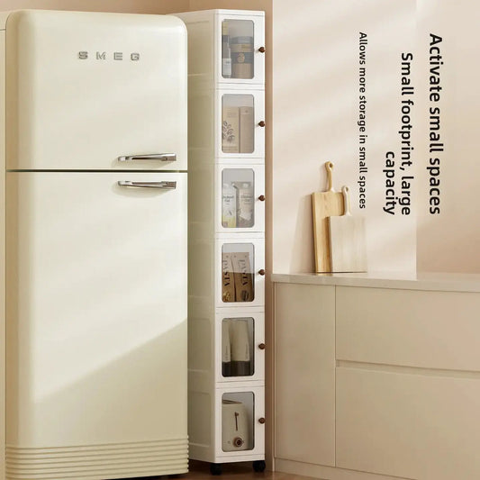 9.1-Inch Slim Rolling Storage Cabinet | 3-7 Tier Narrow Organizer with Drawers by TED