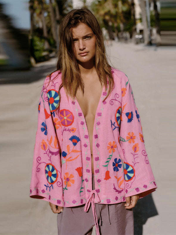 Stylish Women's Floral Jacket for Casual Spring Outfits - Cherished Harbor Gifts