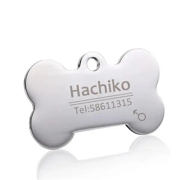Personalized Stainless Steel Pet ID Tag | Custom Engraved Dog & Cat Name Tag by TED