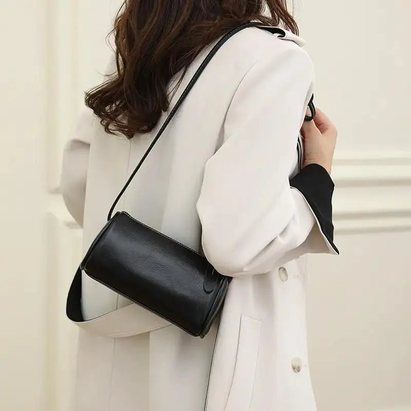 Personalized Genuine Leather Crossbody Bag | Custom Vintage Cowhide Shoulder Bag by TED