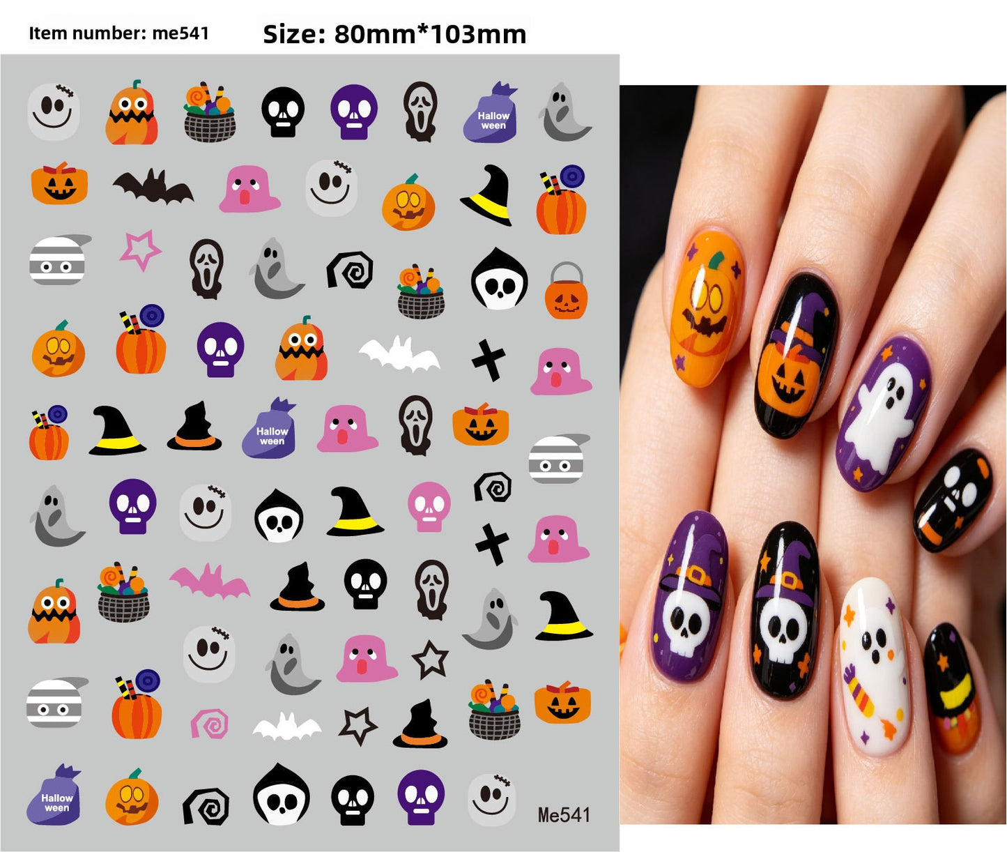 Halloween Nail Art Stickers for Spooky DIY Nail Designs - Cherished Harbor Gifts