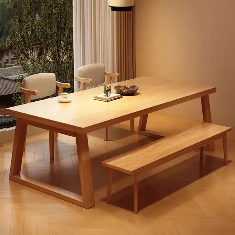 Modern Solid Wood Dining Table Set with Chairs by TED