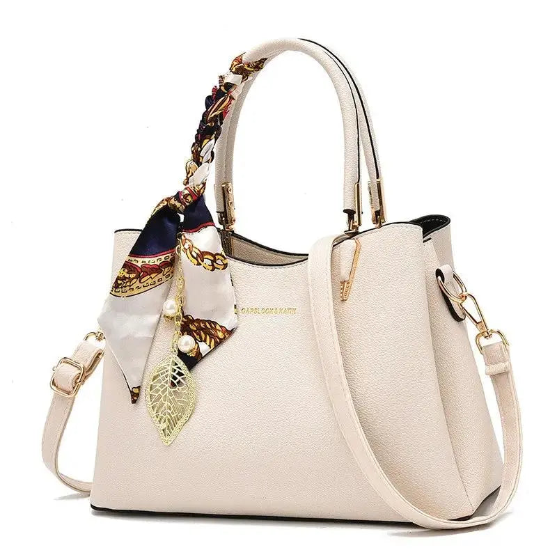 Women's British-Style PU Handbag | Soft Shoulder Bag with Adjustable Strap by TED