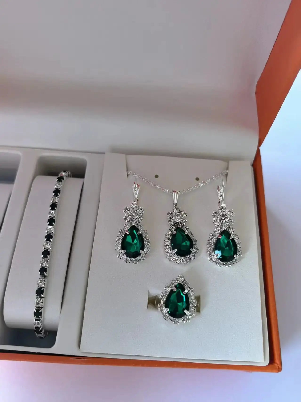 Elegant Women's Jewelry Set – Sparkling Zircon Trio by Cherished Harbor Gifts by TED