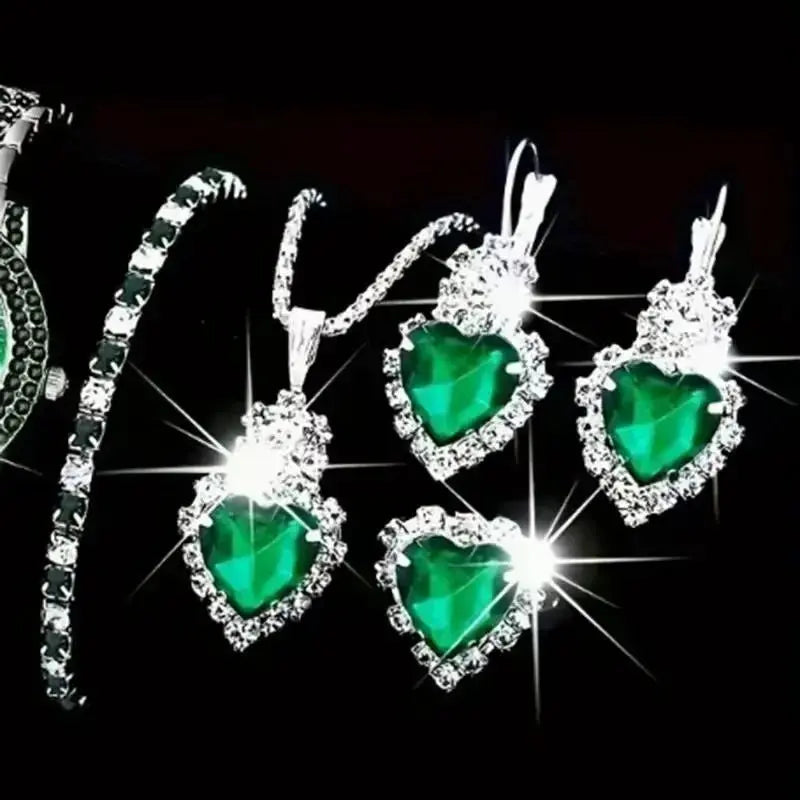 Elegant Women's Jewelry Set – Sparkling Zircon Trio by Cherished Harbor Gifts by TED