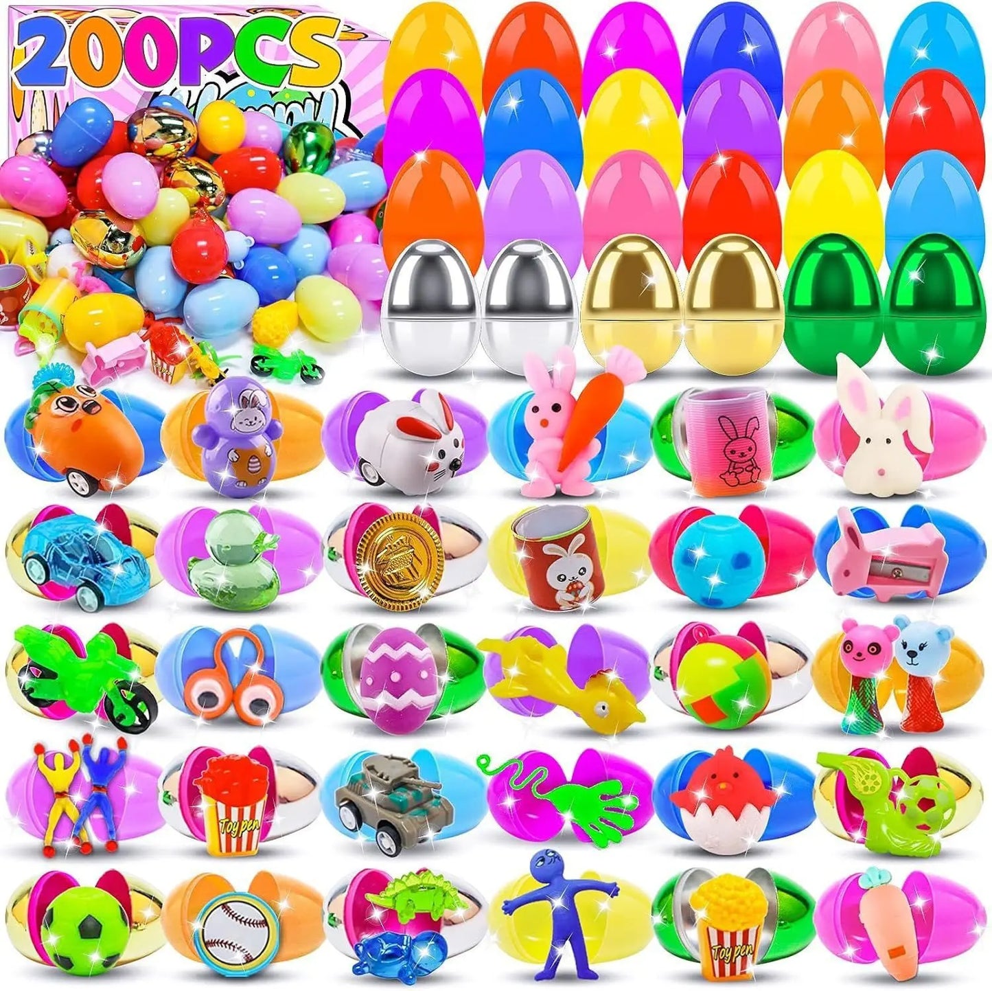 Easter Surprise Eggs with Hidden Toys for Children