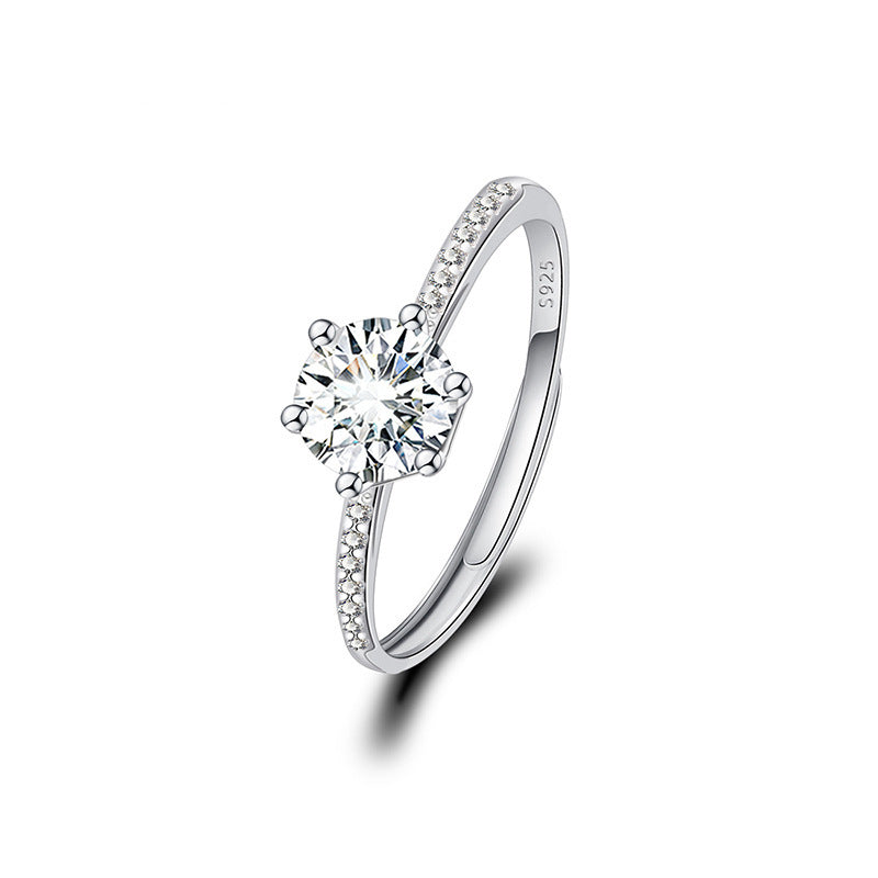 Adjustable Engagement Ring - Cubic Zirconia Promise Ring - Cherished Harbor Gifts