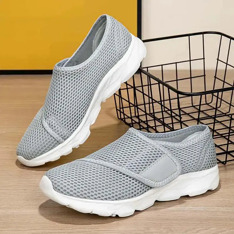Unisex Wide Fit Walking Shoes | Lightweight Adjustable Mesh Comfort Shoes by TED