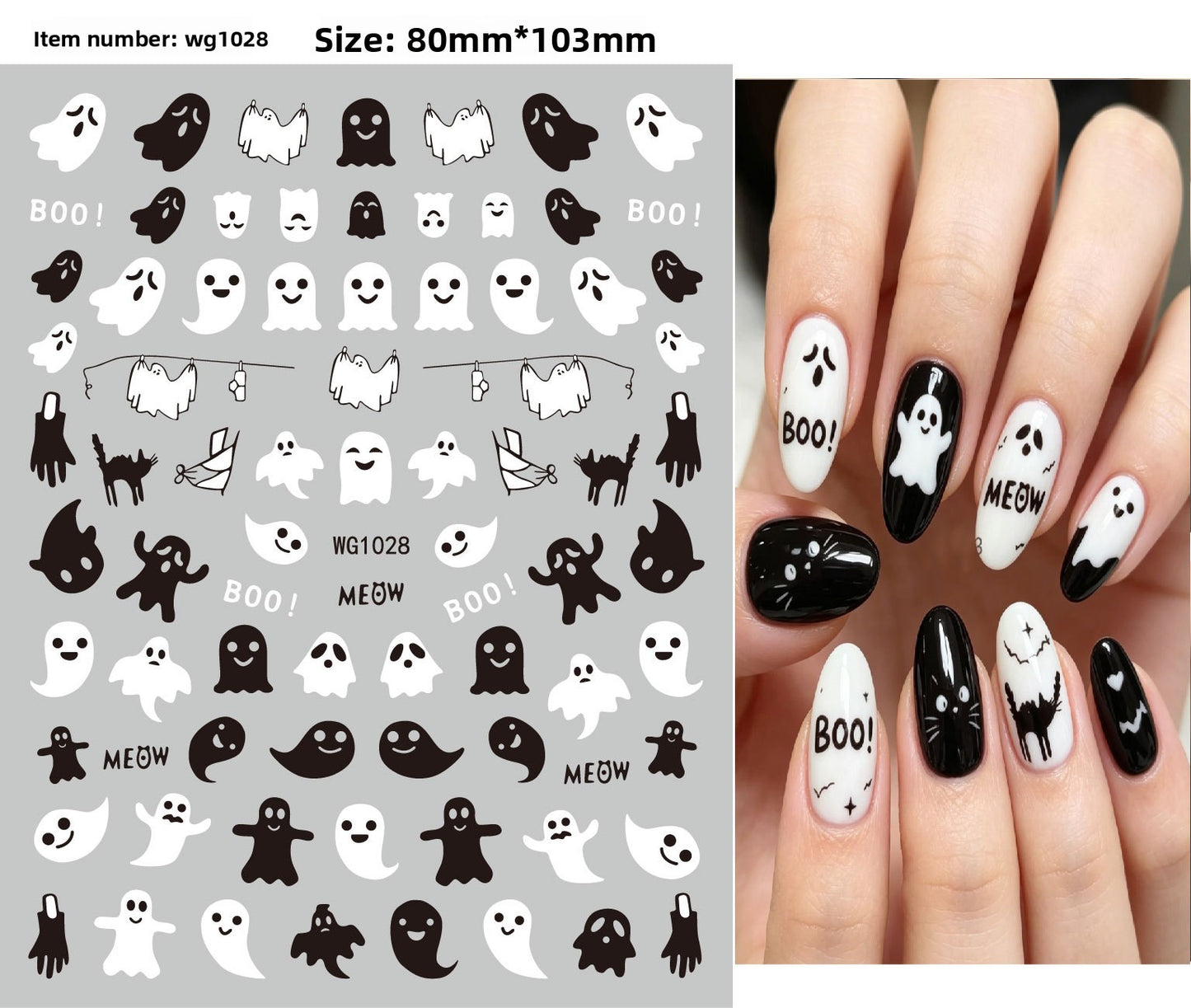 Halloween Nail Art Stickers for Spooky DIY Nail Designs - Cherished Harbor Gifts