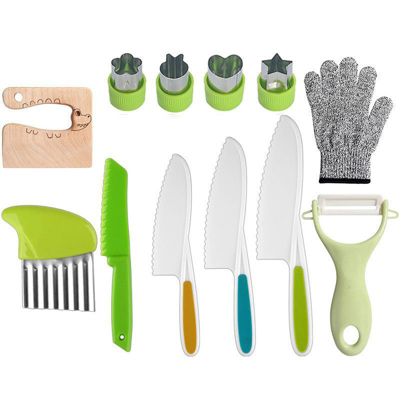 Kids Safe Toddler Kitchen Knife Set for Cooking Practice - Cherished Harbor Gifts