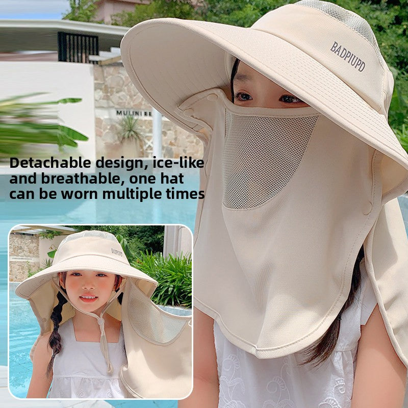 UV Protection Kids Hat - Wide Brim Cotton Summer Hat - Cherished Harbor Gifts