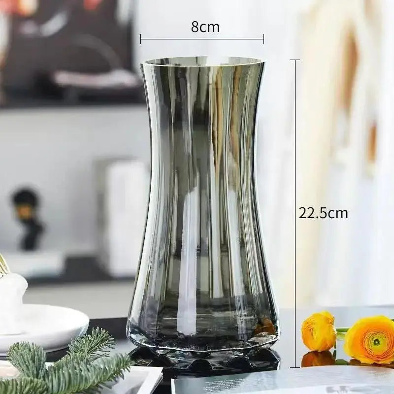 Nordic Glass Vase Triangular Flower Vase Home Decor by TED