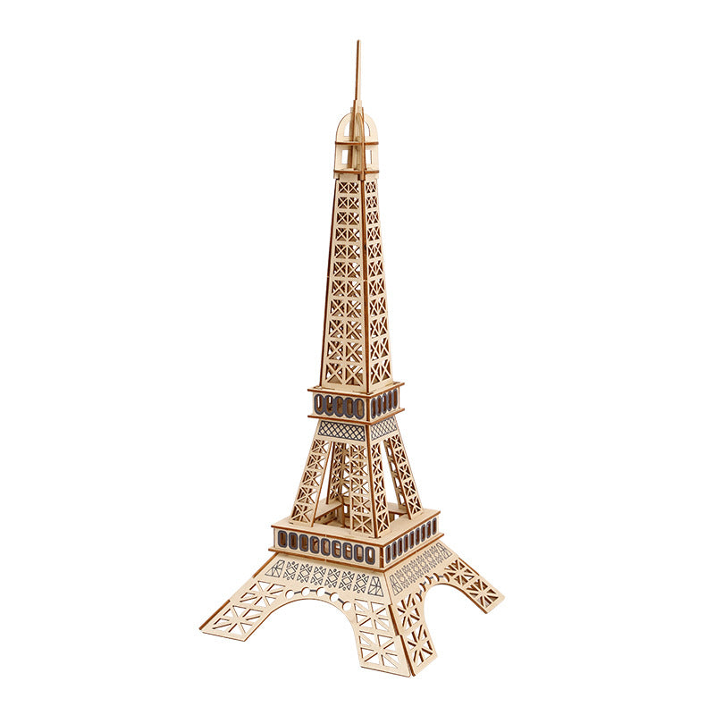 3D Wooden Puzzle Gift - Eiffel Tower Model for Kids - Cherished Harbor Gifts