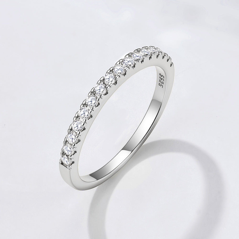 Oval Zircon Engagement Ring - Stackable Wedding Band Set - Cherished Harbor Gifts