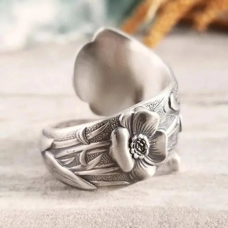 Adjustable Floral Statement Ring for Women - Unique Gift by CHG-IJ