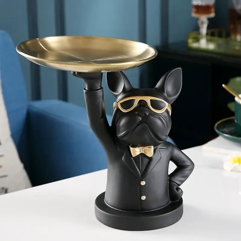 Cool Bulldog Sculpture | Modern Resin Dog Figurine for Table & Home Décor by Cherished Harbor Gifts by EPR