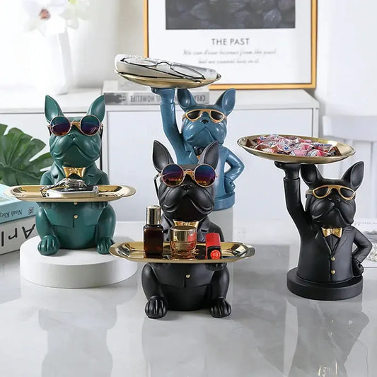 Cool Bulldog Sculpture | Modern Resin Dog Figurine for Table & Home Décor by Cherished Harbor Gifts by EPR