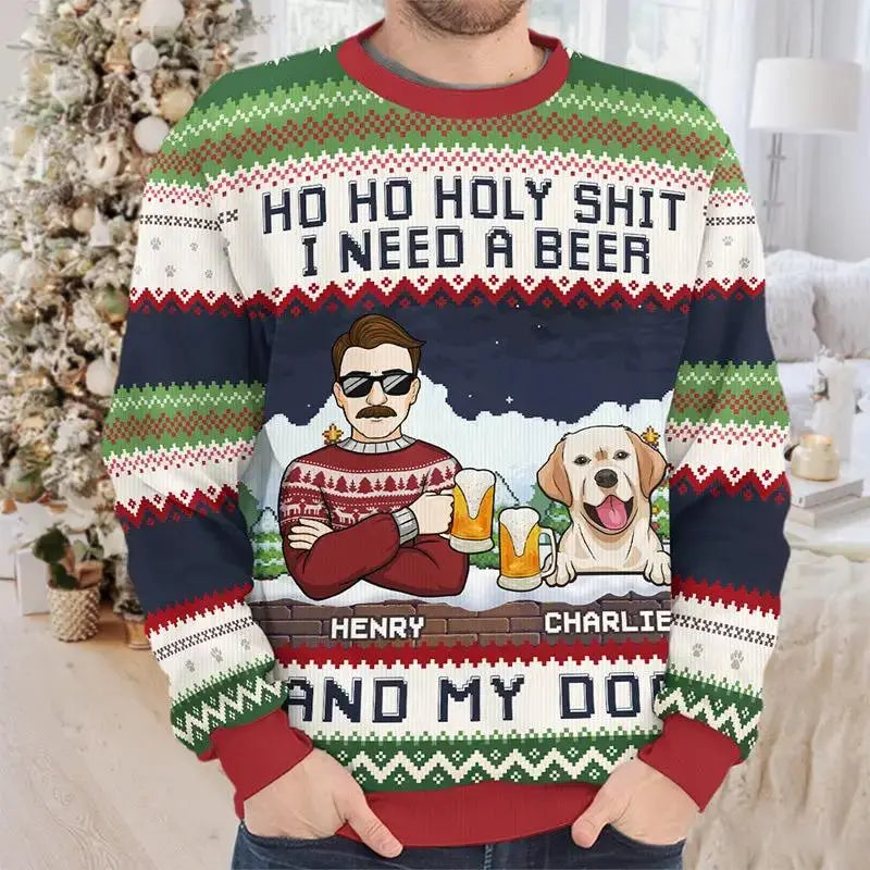 Personalized Christmas Sweatshirt for Pet Lovers Unisex by Inkedjoy