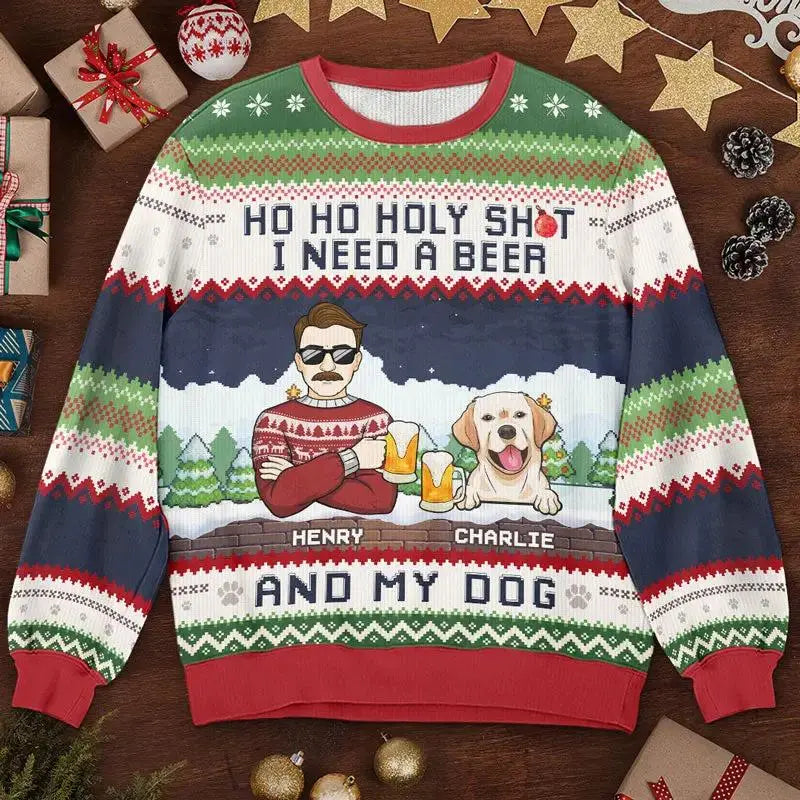Personalized Christmas Sweatshirt for Pet Lovers Unisex by Inkedjoy