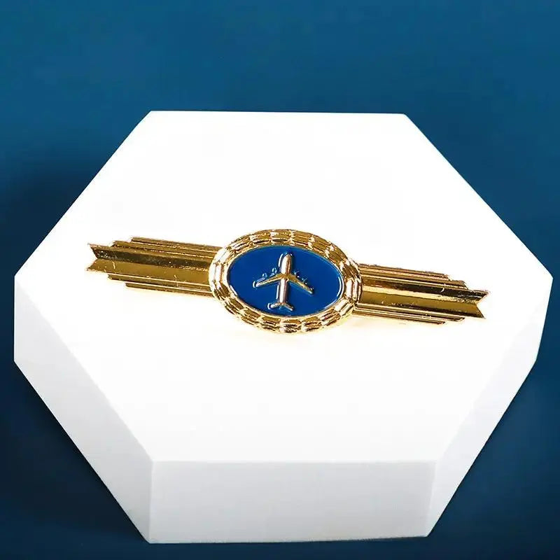 Aviation Pilot Badge | Alloy Airline-Style Flight Crew & Aircraft Emblem Pin by Cherished Harbor Gifts by TED