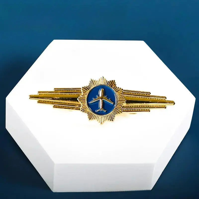 Aviation Pilot Badge | Alloy Airline-Style Flight Crew & Aircraft Emblem Pin by Cherished Harbor Gifts by TED