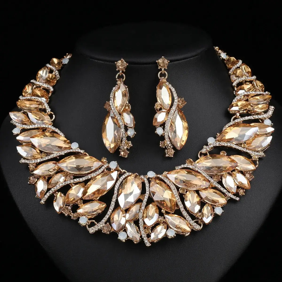 Stunning Rhinestone Jewelry Set for Elegant Occasions by TED