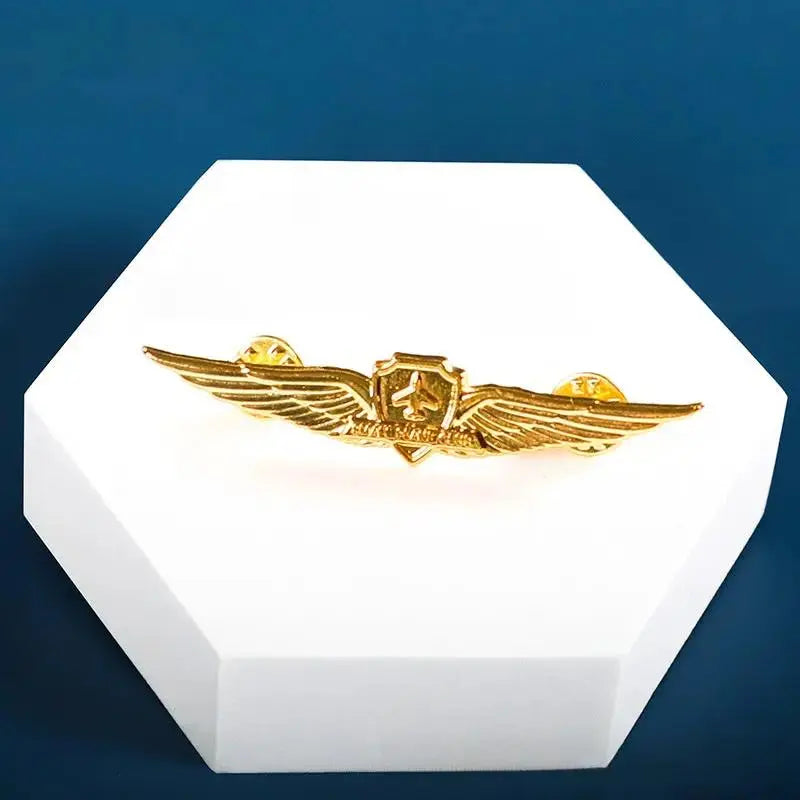 Aviation Pilot Badge | Alloy Airline-Style Flight Crew & Aircraft Emblem Pin by Cherished Harbor Gifts by TED