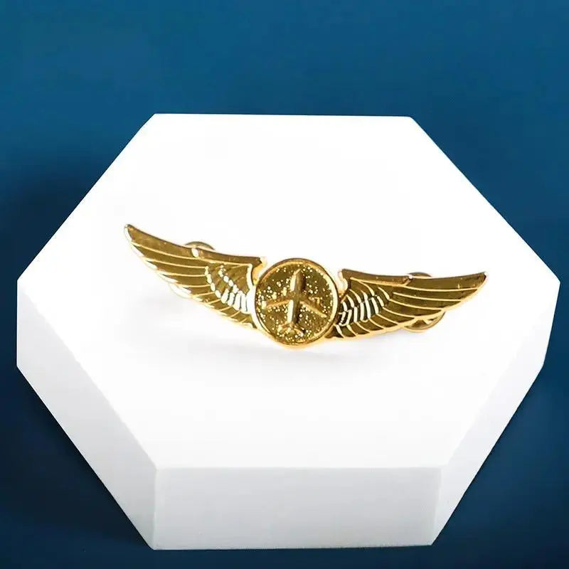 Aviation Pilot Badge | Alloy Airline-Style Flight Crew & Aircraft Emblem Pin by Cherished Harbor Gifts by TED